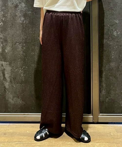 Right-on（ライトオン）の「【HONEYSUCKLE ROSE】楊柳カットイージーパンツ（セットアップ対応）（その他パンツ・レディース・ブラウン/ベージュ/ブラック・L/M）」の12枚目の写真