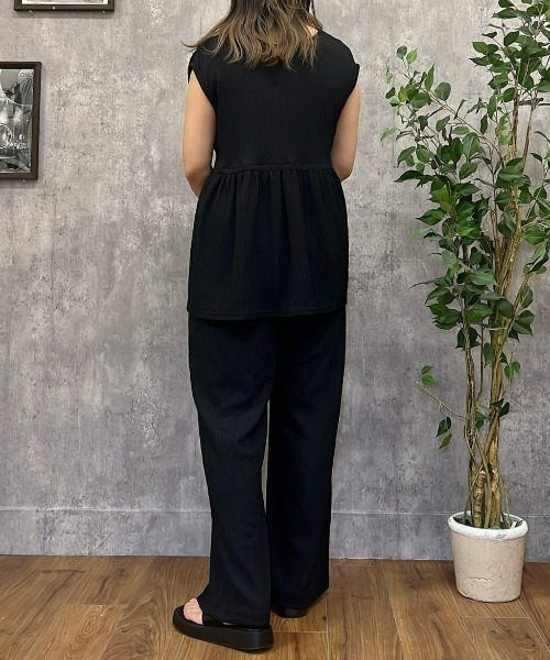 Right-on（ライトオン）の「【HONEYSUCKLE ROSE】楊柳カットイージーパンツ（セットアップ対応）（その他パンツ・レディース・ブラウン/ベージュ/ブラック・L/M）」の22枚目の写真