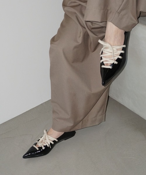 2way レースアップ ポインテッドシューズ chs25a015