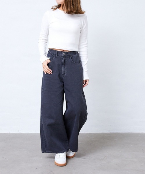 Fluffy BROTHERS(フラッフィーブラザーズ)の「製品染めワイドパンツ(その他パンツ・レディース・チャコール/ブラウン・S/M/L/XL)」の18枚目の写真