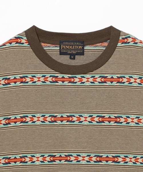 PENDLETON（ペンドルトン）の「PENDLETON / ジャカード ロングスリーブ Tシャツ（Tシャツ/カットソー・メンズ・チャコールグレー/ブラウン系その他2・L/XL/M/S）」の5枚目の写真