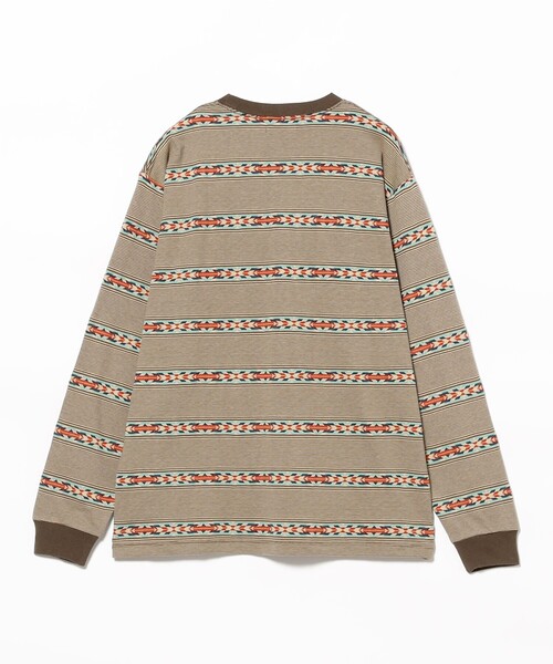 PENDLETON（ペンドルトン）の「PENDLETON / ジャカード ロングスリーブ Tシャツ（Tシャツ/カットソー・メンズ・チャコールグレー/ブラウン系その他2・L/XL/M/S）」の7枚目の写真