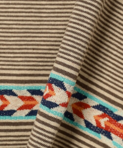 PENDLETON（ペンドルトン）の「PENDLETON / ジャカード ロングスリーブ Tシャツ（Tシャツ/カットソー・メンズ・チャコールグレー/ブラウン系その他2・L/XL/M/S）」の8枚目の写真