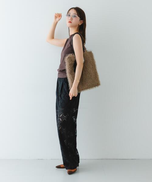 RODE SKO(ロデスコ)の「ヘアリートートバッグ(トートバッグ・レディース・ベージュ/ブラック/オリーブ・ONE)」の18枚目の写真