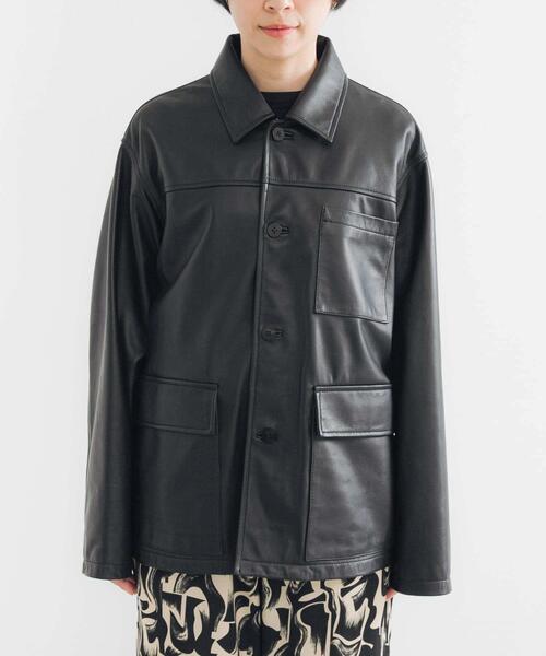 TICCA（ティッカ）の「『別注』TICCA×URBAN RESEARCH　レザーカバーオール（その他アウター・レディース・ブラック/ダークブラウン・FREE）」の15枚目の写真