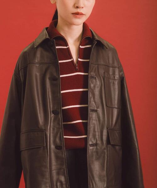 TICCA（ティッカ）の「『別注』TICCA×URBAN RESEARCH　レザーカバーオール（その他アウター・レディース・ブラック/ダークブラウン・FREE）」の8枚目の写真