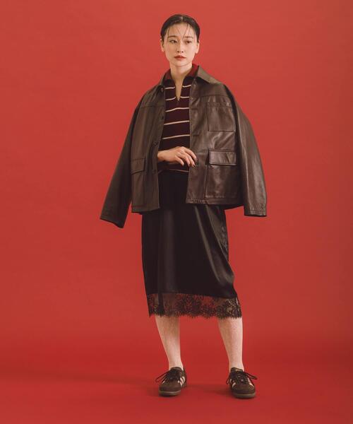 TICCA（ティッカ）の「『別注』TICCA×URBAN RESEARCH　レザーカバーオール（その他アウター・レディース・ブラック/ダークブラウン・FREE）」の3枚目の写真