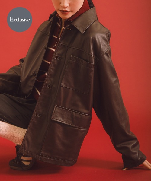 ccu レザー　カバーオール CCU COW SKIN 