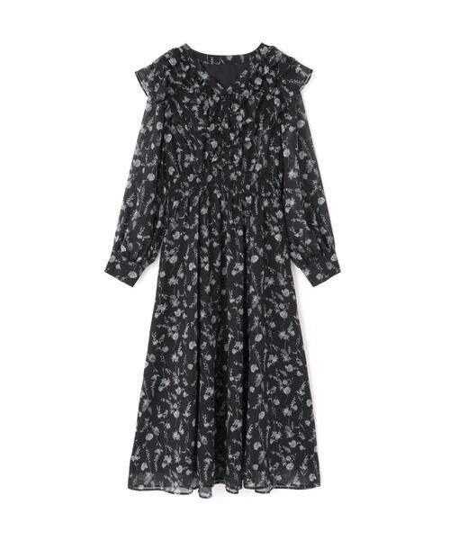 PROPORTION BODY DRESSING(プロポーションボディドレッシング)の「ラッフルフリルフラワーワンピース / 1215240903(ワンピース・レディース・ピンク/ブラック・P/S/MEDIUM)」の3枚目の写真