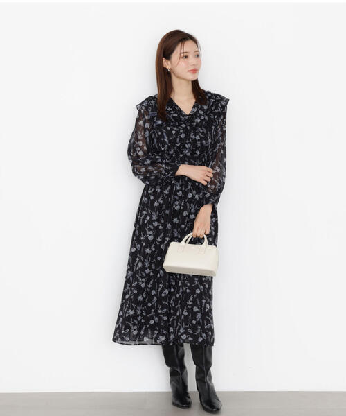 PROPORTION BODY DRESSING(プロポーションボディドレッシング)の「ラッフルフリルフラワーワンピース / 1215240903(ワンピース・レディース・ピンク/ブラック・P/S/MEDIUM)」の6枚目の写真