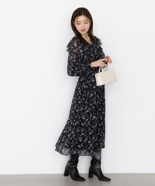 PROPORTION BODY DRESSING(プロポーションボディドレッシング)の「ラッフルフリルフラワーワンピース / 1215240903(ワンピース・レディース・ピンク/ブラック・P/S/MEDIUM)」の7枚目の写真
