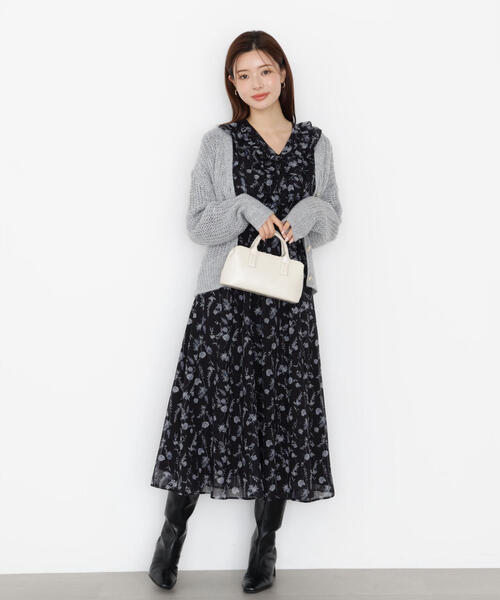 PROPORTION BODY DRESSING(プロポーションボディドレッシング)の「ラッフルフリルフラワーワンピース / 1215240903(ワンピース・レディース・ピンク/ブラック・P/S/MEDIUM)」の10枚目の写真