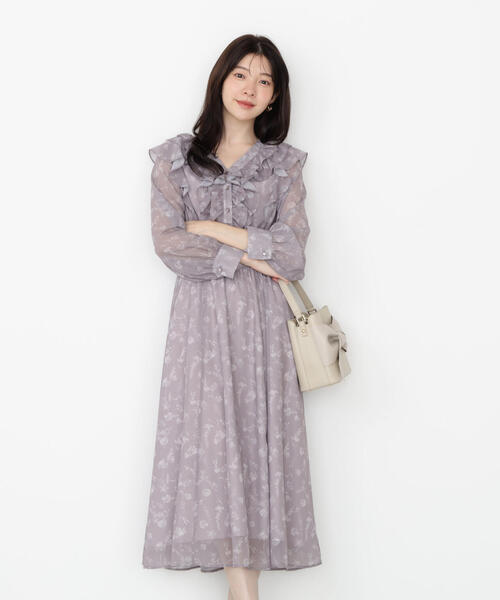 PROPORTION BODY DRESSING(プロポーションボディドレッシング)の「ラッフルフリルフラワーワンピース / 1215240903(ワンピース・レディース・ピンク/ブラック・P/S/MEDIUM)」の15枚目の写真