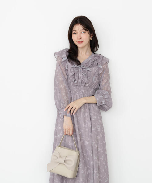 PROPORTION BODY DRESSING(プロポーションボディドレッシング)の「ラッフルフリルフラワーワンピース / 1215240903(ワンピース・レディース・ピンク/ブラック・P/S/MEDIUM)」の17枚目の写真