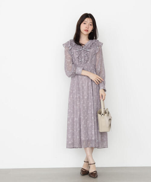 PROPORTION BODY DRESSING(プロポーションボディドレッシング)の「ラッフルフリルフラワーワンピース / 1215240903(ワンピース・レディース・ピンク/ブラック・P/S/MEDIUM)」の2枚目の写真