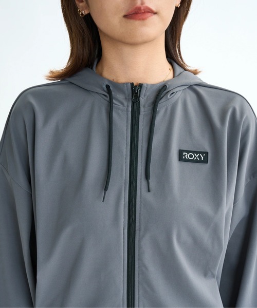 ROXY（ロキシー）の「YOUR ALLY HOODIE/ロキシー速乾UVカットジップアップスウェットトレーナー（スウェット・レディース・グレー/ブラック・SMALL/MEDIUM/LARGE）」の8枚目の写真