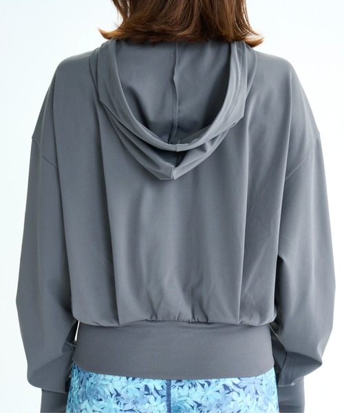 ROXY（ロキシー）の「YOUR ALLY HOODIE/ロキシー速乾UVカットジップアップスウェットトレーナー（スウェット・レディース・グレー/ブラック・SMALL/MEDIUM/LARGE）」の9枚目の写真