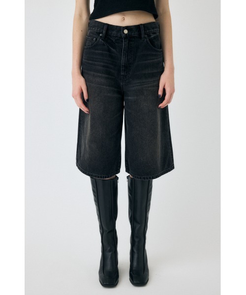 MOUSSY(マウジー)の「KNEE LENGTH バミューダパンツ(デニムパンツ・レディース・ブラック/ダークブルー・0/1/2)」の11枚目の写真