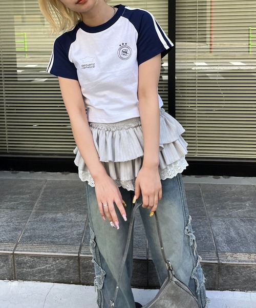 mul.（ムル）の「SK　ティアードフリルミニスカート（スカート・レディース・グレー・FREE）」の3枚目の写真