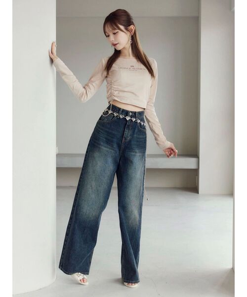 EATME（イートミー）の「フェイクパールハートベルト（ベルト・レディース・ブラック・FREE）」の5枚目の写真