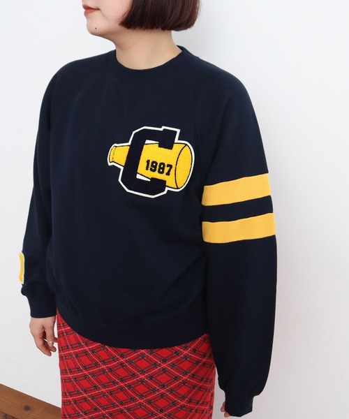 CHILD WOMAN（チャイルドウーマン）の「30/10裏毛 相良ワッペンプルオーバー（スウェット・レディース・レッド/ネイビー・FREE）」の19枚目の写真