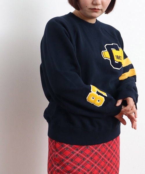 CHILD WOMAN（チャイルドウーマン）の「30/10裏毛 相良ワッペンプルオーバー（スウェット・レディース・レッド/ネイビー・FREE）」の20枚目の写真