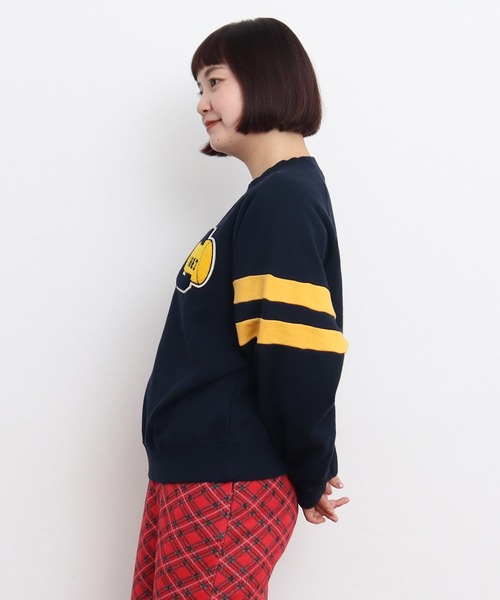 CHILD WOMAN（チャイルドウーマン）の「30/10裏毛 相良ワッペンプルオーバー（スウェット・レディース・レッド/ネイビー・FREE）」の16枚目の写真