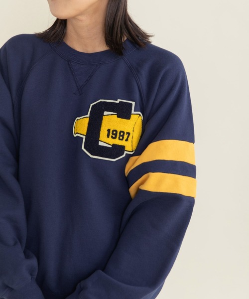 CHILD WOMAN（チャイルドウーマン）の「30/10裏毛 相良ワッペンプルオーバー（スウェット・レディース・レッド/ネイビー・FREE）」の7枚目の写真