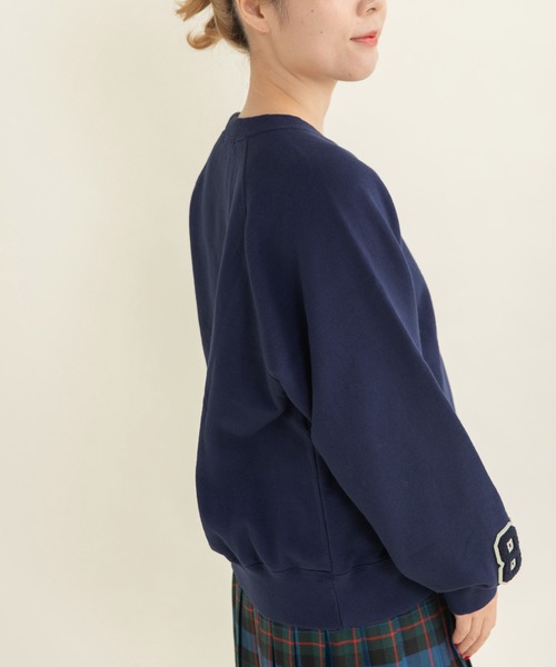 CHILD WOMAN（チャイルドウーマン）の「30/10裏毛 相良ワッペンプルオーバー（スウェット・レディース・レッド/ネイビー・FREE）」の12枚目の写真