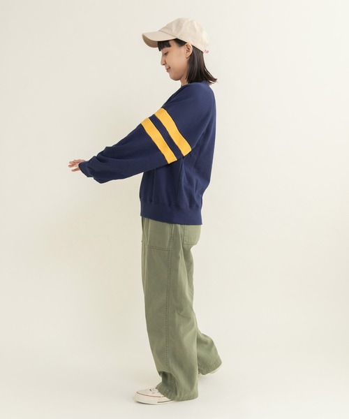 CHILD WOMAN（チャイルドウーマン）の「30/10裏毛 相良ワッペンプルオーバー（スウェット・レディース・レッド/ネイビー・FREE）」の9枚目の写真