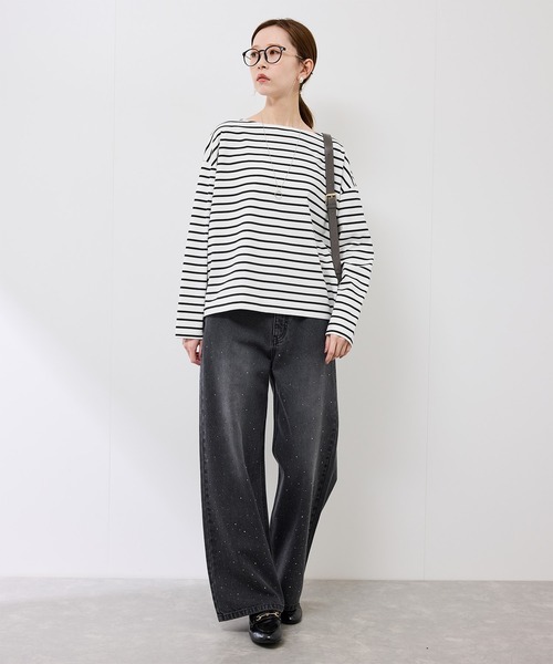 ROPE' PICNIC（ロペピクニック）の「ボックスシルエットボーダーカットソー（Tシャツ/カットソー・レディース・ブルー系その他/ブラウン/ブラック系その他・FREE）」の10枚目の写真