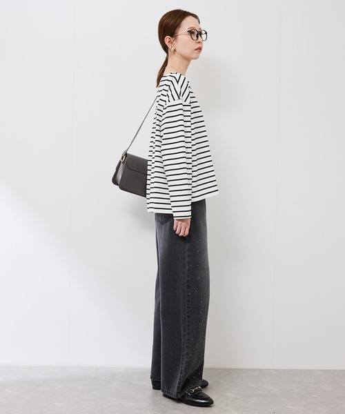 ROPE' PICNIC（ロペピクニック）の「ボックスシルエットボーダーカットソー（Tシャツ/カットソー・レディース・ブルー系その他/ブラウン/ブラック系その他・FREE）」の9枚目の写真