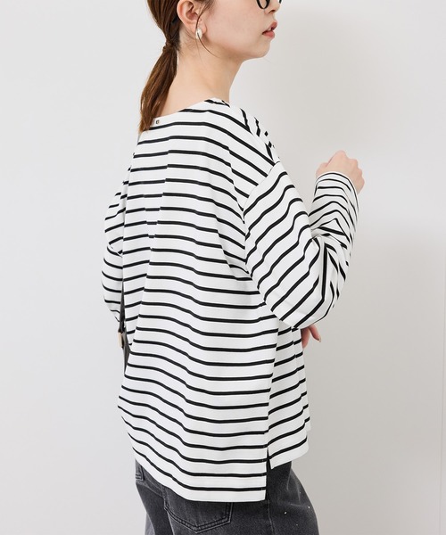 ROPE' PICNIC（ロペピクニック）の「ボックスシルエットボーダーカットソー（Tシャツ/カットソー・レディース・ブルー系その他/ブラウン/ブラック系その他・FREE）」の6枚目の写真