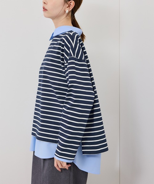 ROPE' PICNIC（ロペピクニック）の「ボックスシルエットボーダーカットソー（Tシャツ/カットソー・レディース・ブルー系その他/ブラウン/ブラック系その他・FREE）」の17枚目の写真