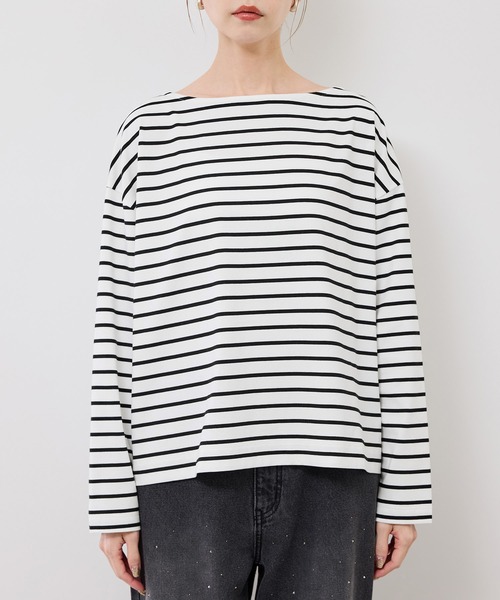 ROPE' PICNIC（ロペピクニック）の「ボックスシルエットボーダーカットソー（Tシャツ/カットソー・レディース・ブルー系その他/ブラウン/ブラック系その他・FREE）」の16枚目の写真