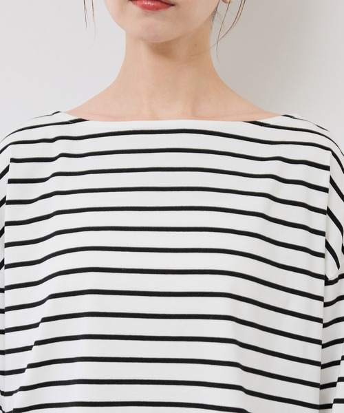 ROPE' PICNIC（ロペピクニック）の「ボックスシルエットボーダーカットソー（Tシャツ/カットソー・レディース・ブルー系その他/ブラウン/ブラック系その他・FREE）」の12枚目の写真