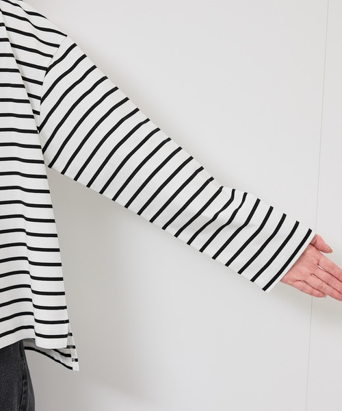 ROPE' PICNIC（ロペピクニック）の「ボックスシルエットボーダーカットソー（Tシャツ/カットソー・レディース・ブルー系その他/ブラウン/ブラック系その他・FREE）」の11枚目の写真