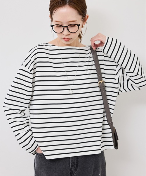 ROPE' PICNIC（ロペピクニック）の「ボックスシルエットボーダーカットソー（Tシャツ/カットソー・レディース・ブルー系その他/ブラウン/ブラック系その他・FREE）」の17枚目の写真