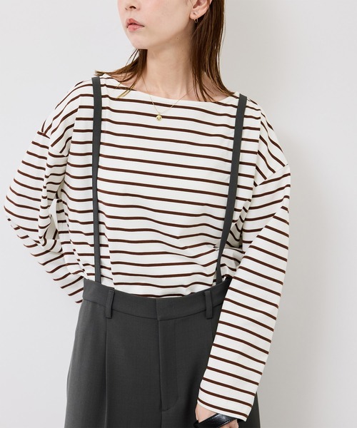 ROPE' PICNIC（ロペピクニック）の「ボックスシルエットボーダーカットソー（Tシャツ/カットソー・レディース・ブルー系その他/ブラウン/ブラック系その他・FREE）」の18枚目の写真