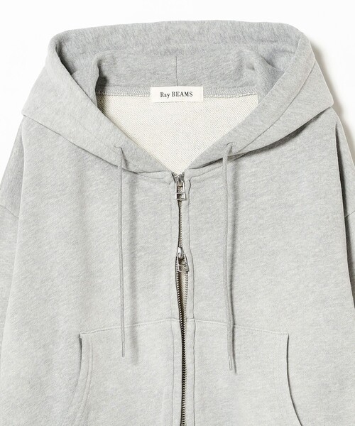 Ray BEAMS（レイビームス）の「スウェット ジップ フーディー（パーカー・レディース・ライトグレー/チャコールグレー・ONE SIZE）」の16枚目の写真