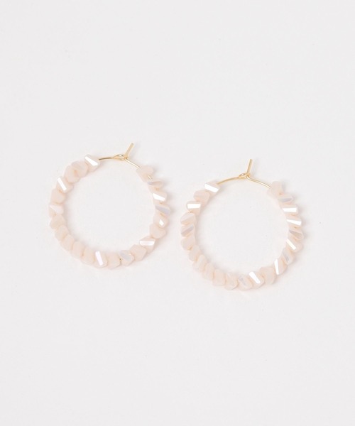 niko and...(ニコアンド)の「カットビーズピアス(ピアス(両耳用)・レディース・ベージュ/ブルー/ブラック・0)」の2枚目の写真