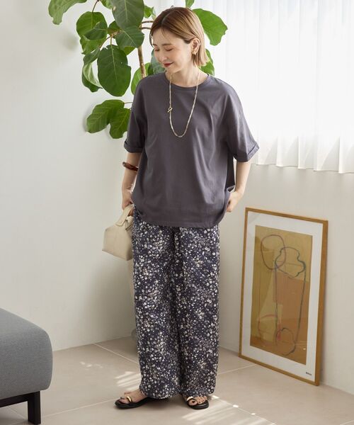 AMERICAN HOLIC(アメリカンホリック)の「接触冷感バック切替コクーンプルオーバー(Tシャツ/カットソー・レディース・グリーン/モカ/アイボリー/チャコールグレー・L/M)」の7枚目の写真