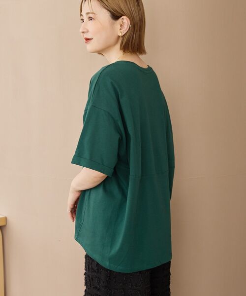 AMERICAN HOLIC(アメリカンホリック)の「接触冷感バック切替コクーンプルオーバー(Tシャツ/カットソー・レディース・グリーン/モカ/アイボリー/チャコールグレー・L/M)」の6枚目の写真