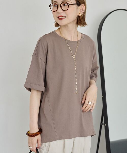 AMERICAN HOLIC(アメリカンホリック)の「接触冷感バック切替コクーンプルオーバー(Tシャツ/カットソー・レディース・グリーン/モカ/アイボリー/チャコールグレー・L/M)」の14枚目の写真