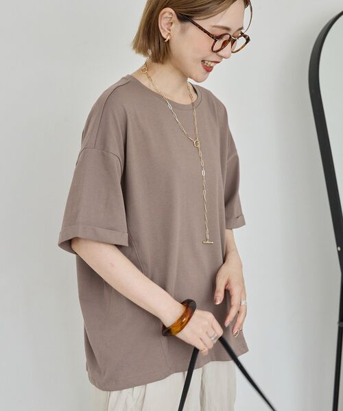 AMERICAN HOLIC(アメリカンホリック)の「接触冷感バック切替コクーンプルオーバー(Tシャツ/カットソー・レディース・グリーン/モカ/アイボリー/チャコールグレー・L/M)」の18枚目の写真