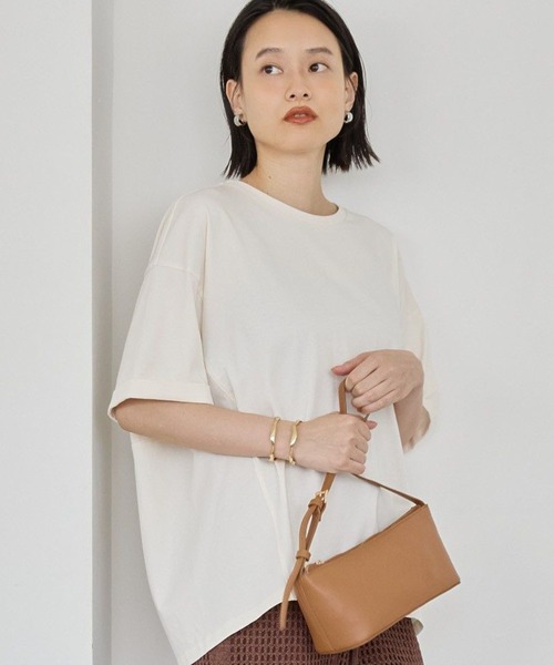 AMERICAN HOLIC(アメリカンホリック)の「接触冷感バック切替コクーンプルオーバー(Tシャツ/カットソー・レディース・グリーン/モカ/アイボリー/チャコールグレー・L/M)」の2枚目の写真