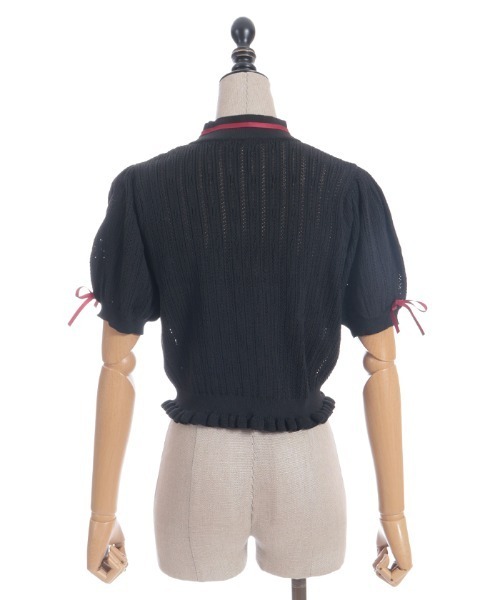 axes femme POETIQUE（アクシーズファムポエティック）の「チャイナボタンニットプルオーバー（ニット/セーター・レディース・ホワイト/ブラック/パープル・MEDIUM）」の15枚目の写真