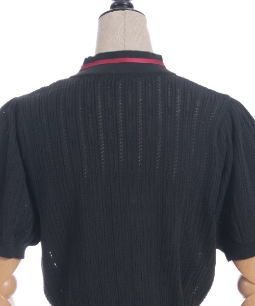 axes femme POETIQUE（アクシーズファムポエティック）の「チャイナボタンニットプルオーバー（ニット/セーター・レディース・ホワイト/ブラック/パープル・MEDIUM）」の19枚目の写真