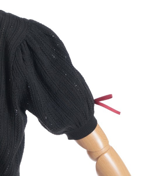 axes femme POETIQUE（アクシーズファムポエティック）の「チャイナボタンニットプルオーバー（ニット/セーター・レディース・ホワイト/ブラック/パープル・MEDIUM）」の20枚目の写真