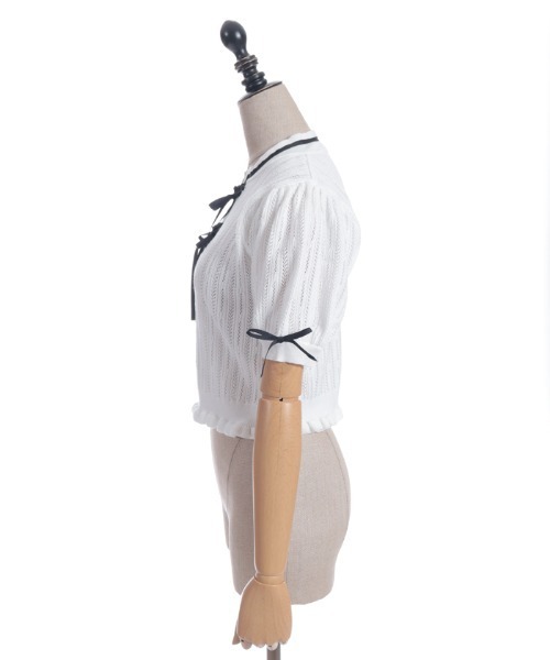 axes femme POETIQUE（アクシーズファムポエティック）の「チャイナボタンニットプルオーバー（ニット/セーター・レディース・ホワイト/ブラック/パープル・MEDIUM）」の22枚目の写真